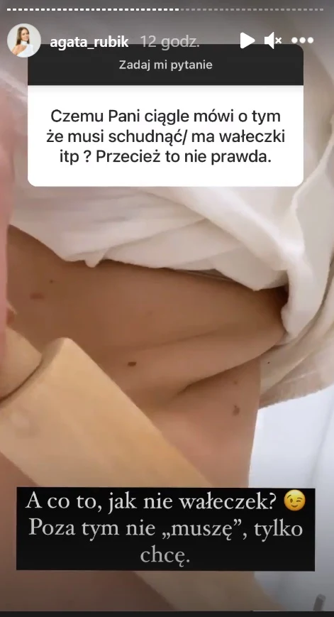 Screenshot z Instastory @agata_rubik Screenshot z Instastory @agata_rubik