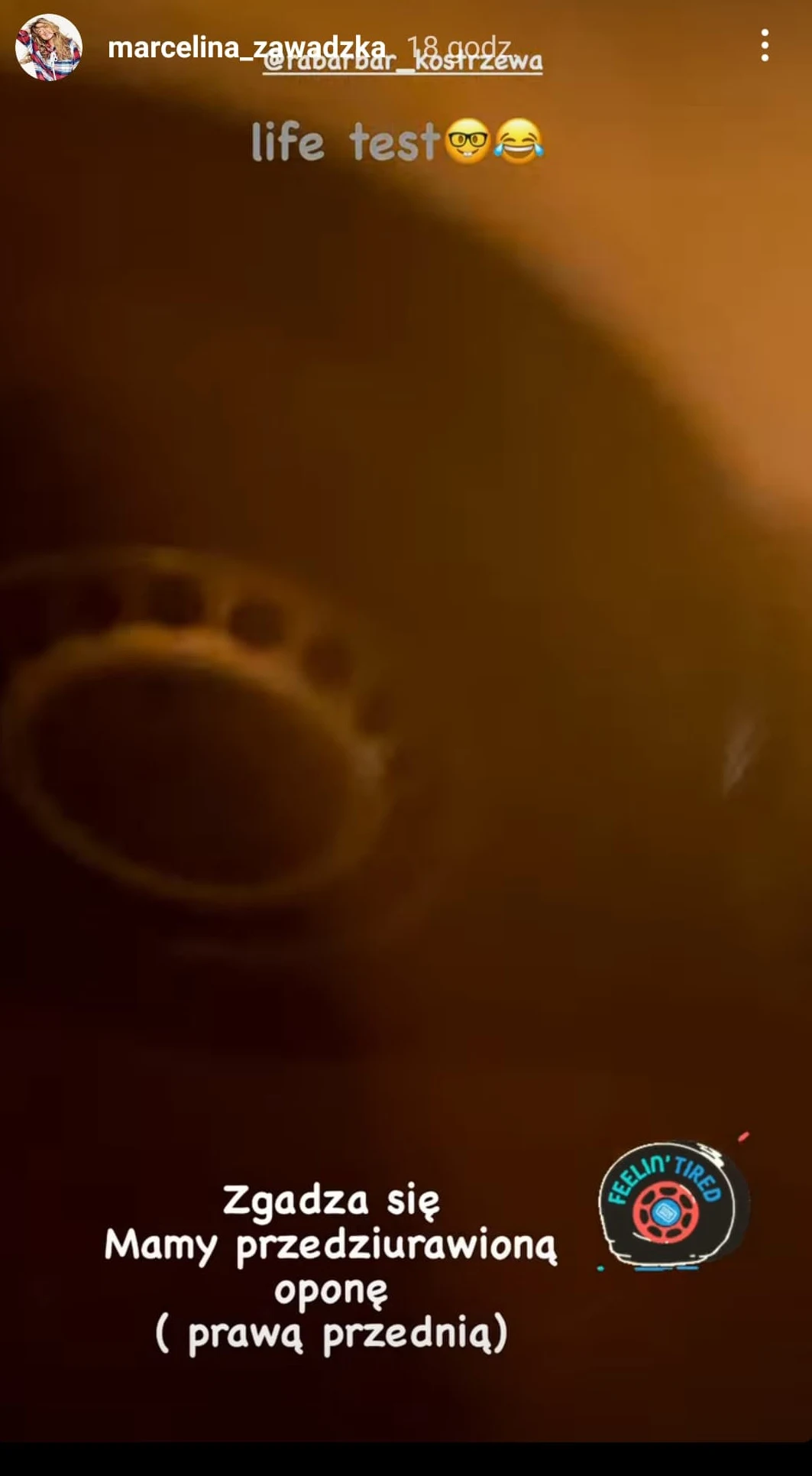 Screenshot z Instastories @marcelina_zawadzka Screenshot z Instastories @marcelina_zawadzka