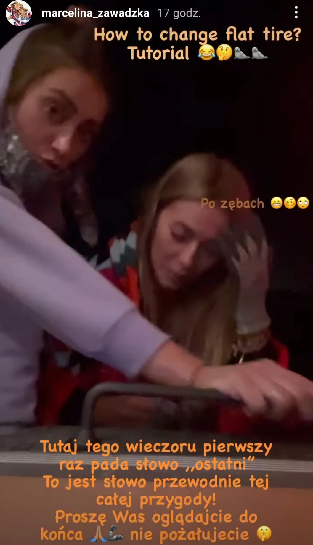 Screenshot z Instastories @marcelina_zawadzka Screenshot z Instastories @marcelina_zawadzka