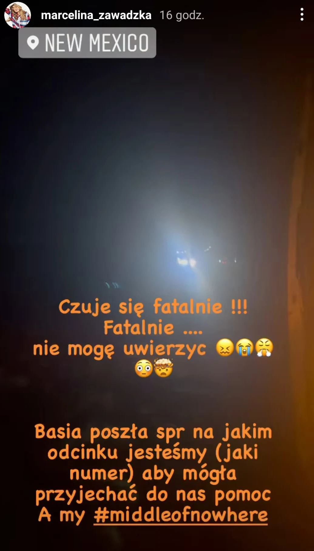 Screenshot z Instastories @marcelina_zawadzka Screenshot z Instastories @marcelina_zawadzka