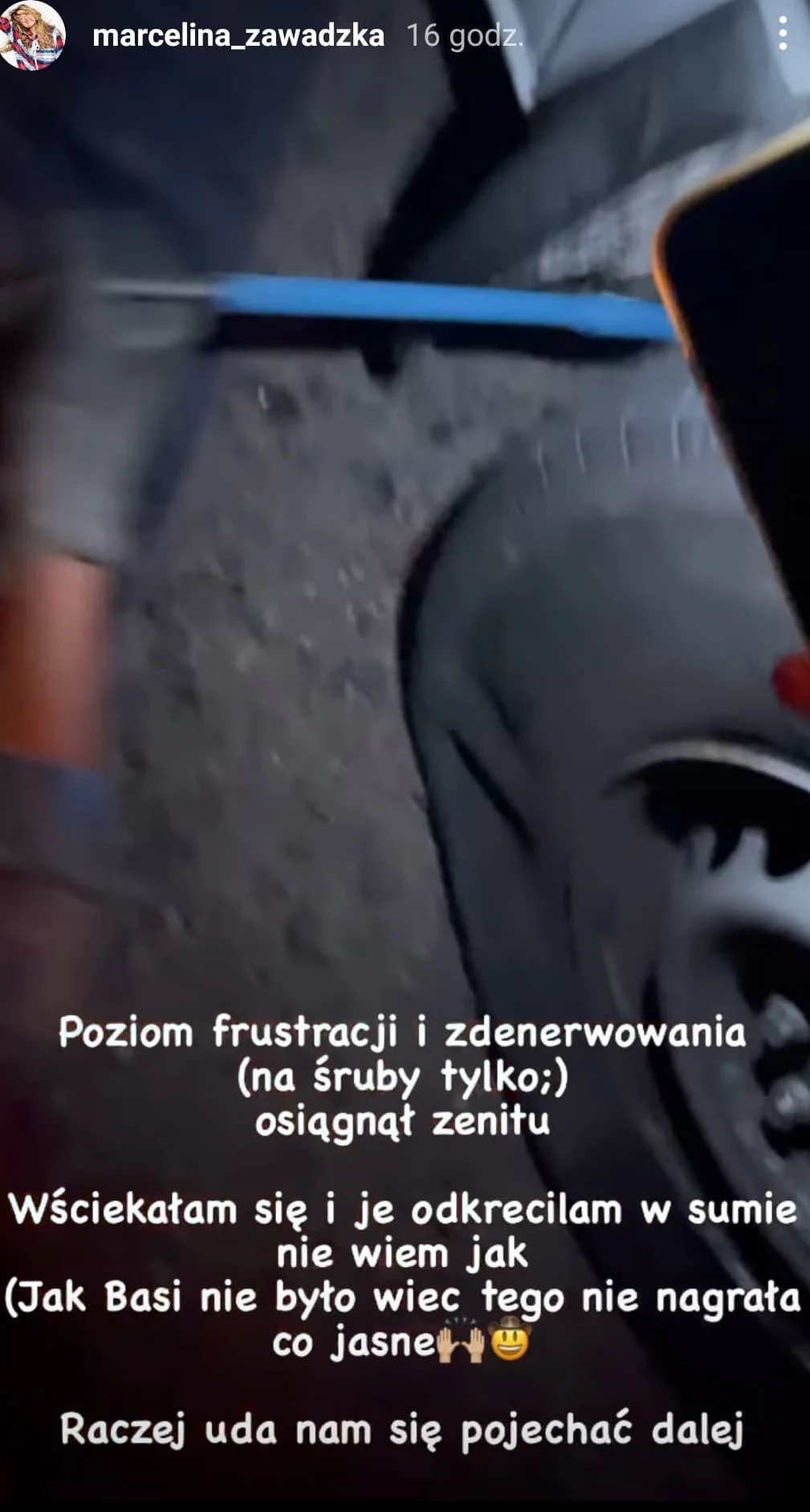 Screenshot z Instastories @marcelina_zawadzka Screenshot z Instastories @marcelina_zawadzka