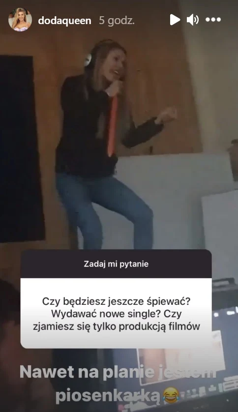 Screenshot z Instastories @dodaqueen Screenshot z Instastories @dodaqueen