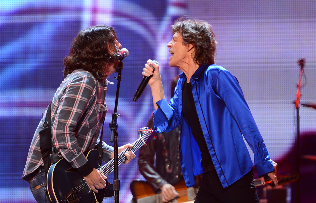 Dave Grohl i Mick Jagger nagrali razem "Eazy Sleazy" - zdjęcie z 2013 r.