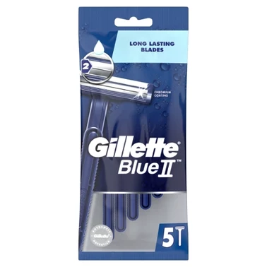 Gillette Blue II Maszynki jednorazowe dla mężczyzn 5 sztuk - 0