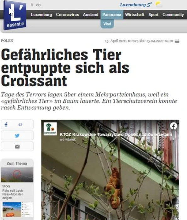 Mieszkańcy niewielkiego Luksemburga od dzisiaj również inaczej będą patrzeć na croissanty. / lessentiel.lu