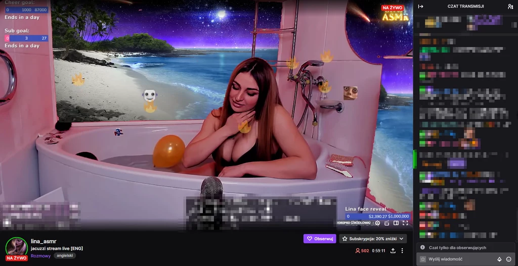 Fragment filmu streamowanego w serwisie Twitch.tv na profilu @lina_asmr Fragment filmu streamowanego w serwisie Twitch.tv na profilu @lina_asmr
