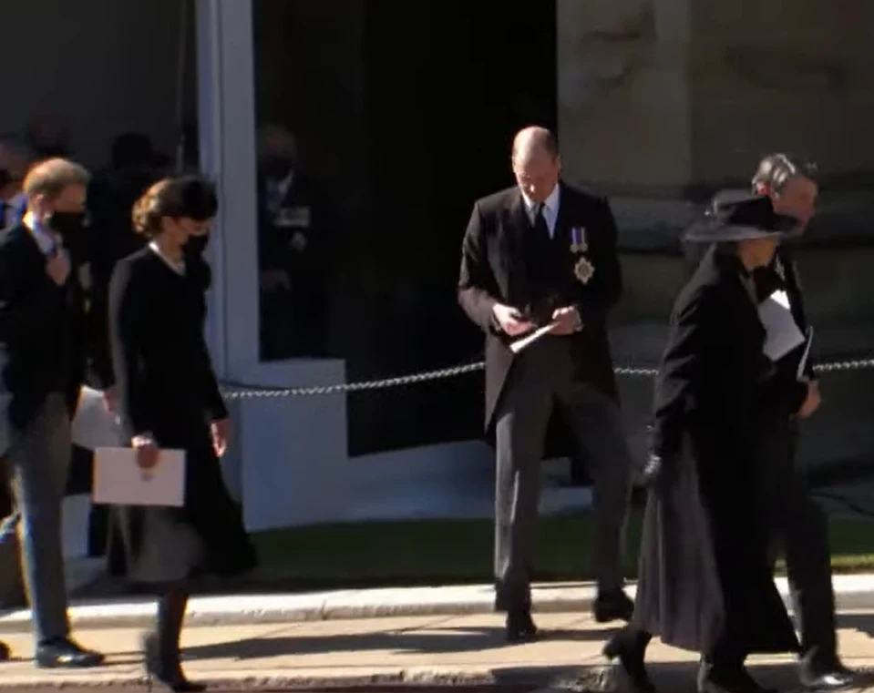 Screen z pogrzebu księcia Filipa. BBC Screen z pogrzebu księcia Filipa. BBC