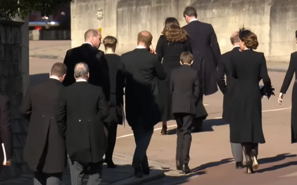 Screen z pogrzebu księcia Filipa. BBC Screen z pogrzebu księcia Filipa. BBC