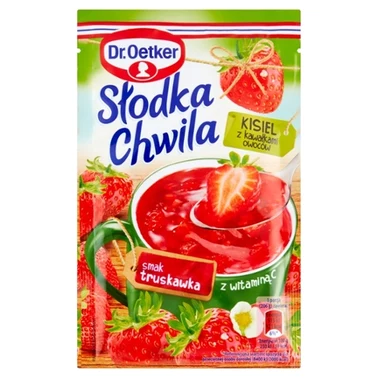 Dr. Oetker Słodka Chwila Kisiel z kawałkami owoców smak truskawka 31,5 g - 1