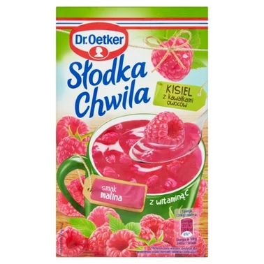 Dr. Oetker Słodka Chwila Kisiel z kawałkami owoców smak malina 31,5 g - 2