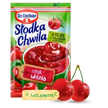 Dr. Oetker Słodka Chwila Kisiel z kawałkami owoców smak wiśnia 31,5 g - 1