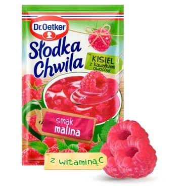 Dr. Oetker Słodka Chwila Kisiel z kawałkami owoców smak malina 31,5 g - 1