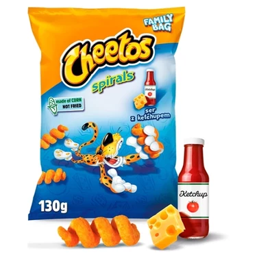 Cheetos Spirals Chrupki kukurydziane o smaku serowo-ketchupowym 130 g - 5