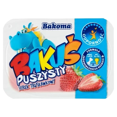 Bakoma Bakuś Puszysty serek truskawkowy 90 g - 3
