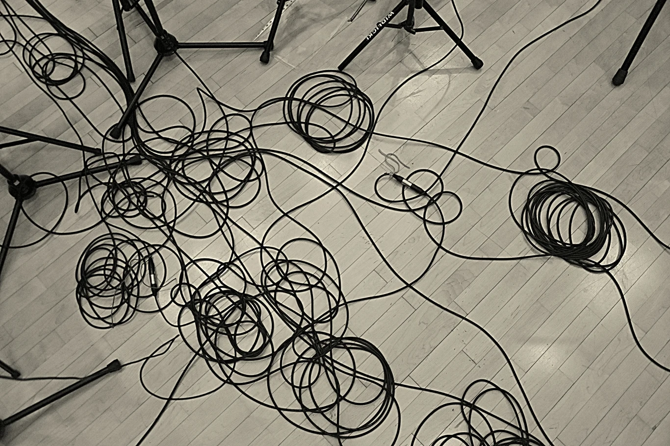 Sebastian Riedel i jego goście podczas pracy w studiu