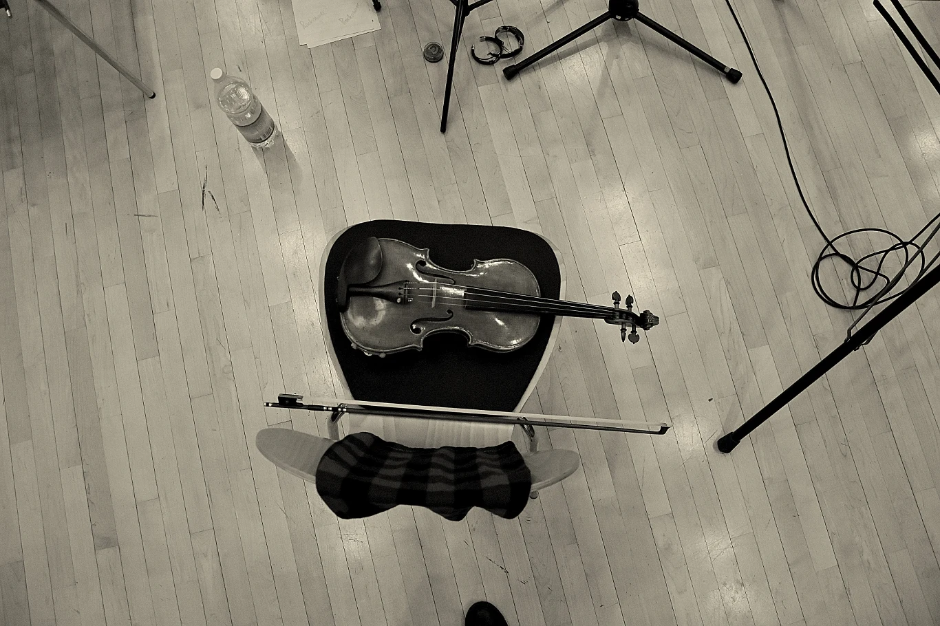 Sebastian Riedel i jego goście podczas pracy w studiu