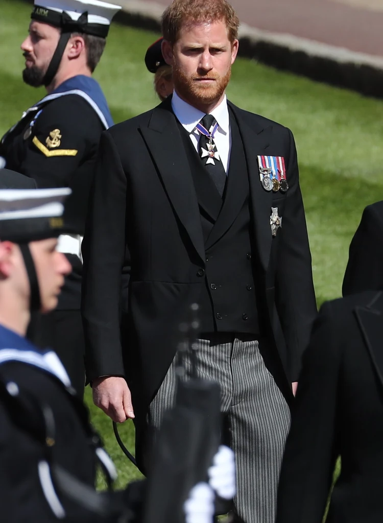 Książę Harry na pogrzebie księcia Filipa 