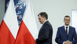 Lider Solidarnej Polski Zbigniew Ziobro i premier Mateusz Morawiecki