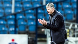 Trener Maciej Skorża podczas meczu Lech Poznań - Lechia Gdańsk
