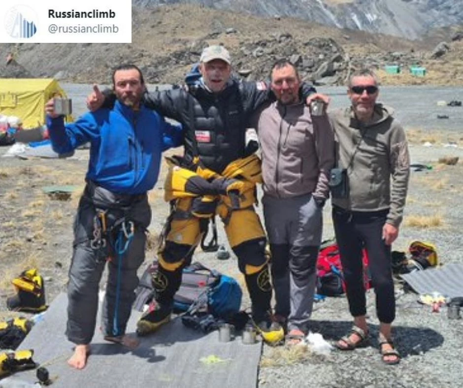 Tuż po akcji ratunkowej pod Annapurną/ Fot. Twitter: Russianclimb Tuż po akcji ratunkowej pod Annapurną/ Fot. Twitter: Russianclimb
