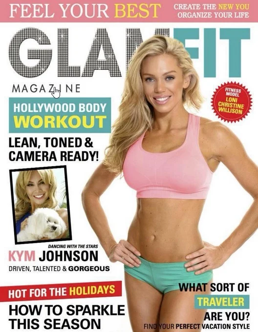 Loni Willison na okładce "Glam Fit" Loni Willison na okładce "Glam Fit"