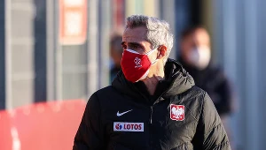 Paulo Sousa podczas treningu reprezentacji Polski