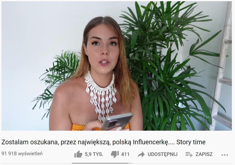 Pantinka oskarża Julię Wieniawę na Youtubie Pantinka oskarża Julię Wieniawę na Youtubie