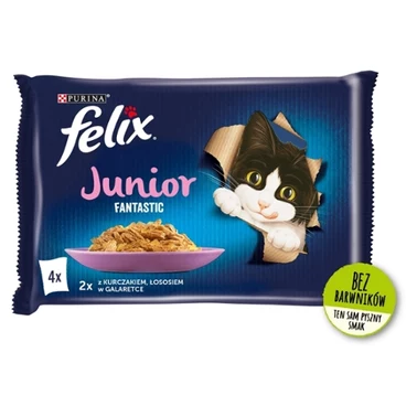 Felix Fantastic Junior Karma dla kociąt wybór smaków w galaretce 340 g (4 x 85 g) - 1