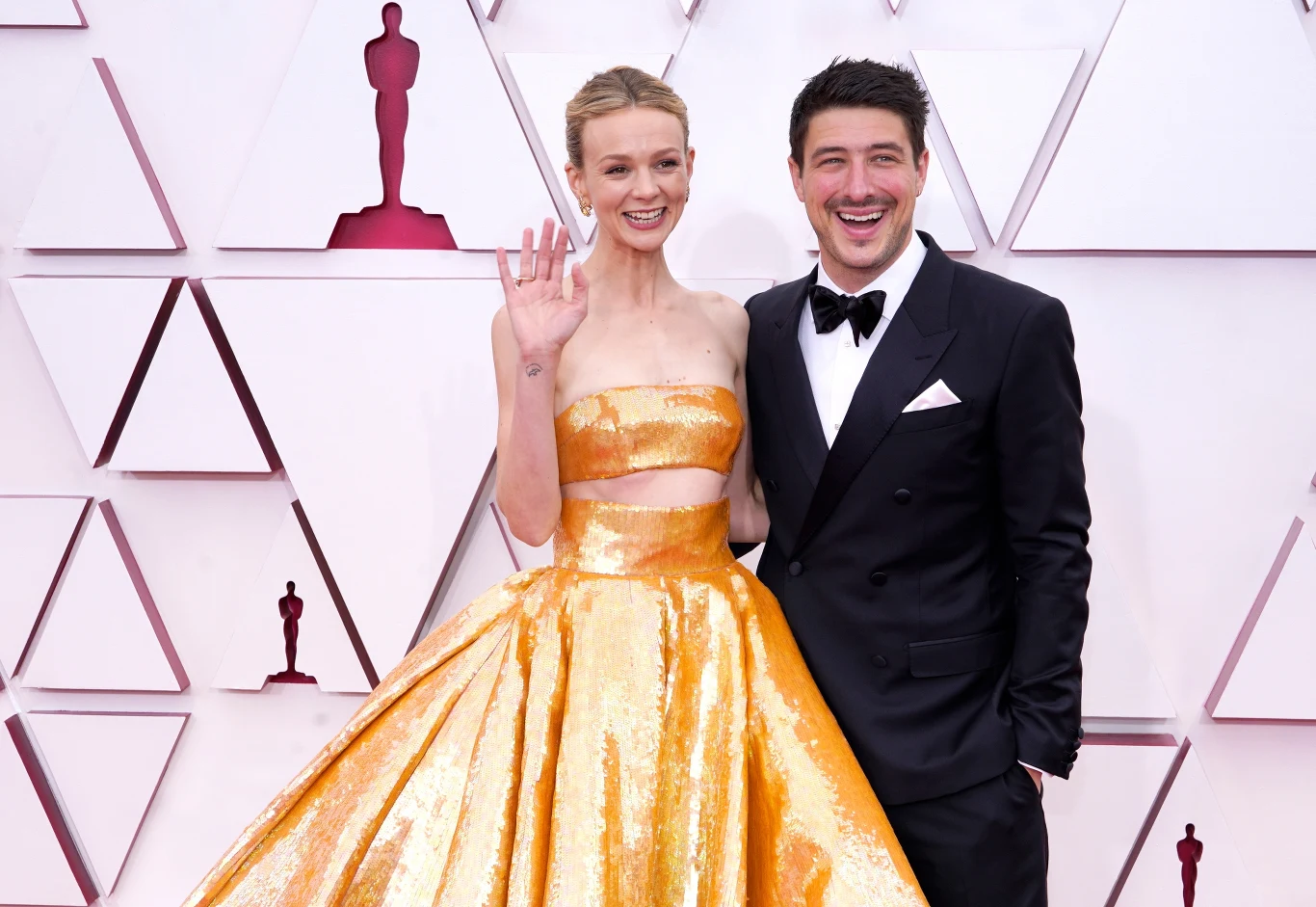 Carey Mulligan i Marcus Mumford na czerwonym dywanie