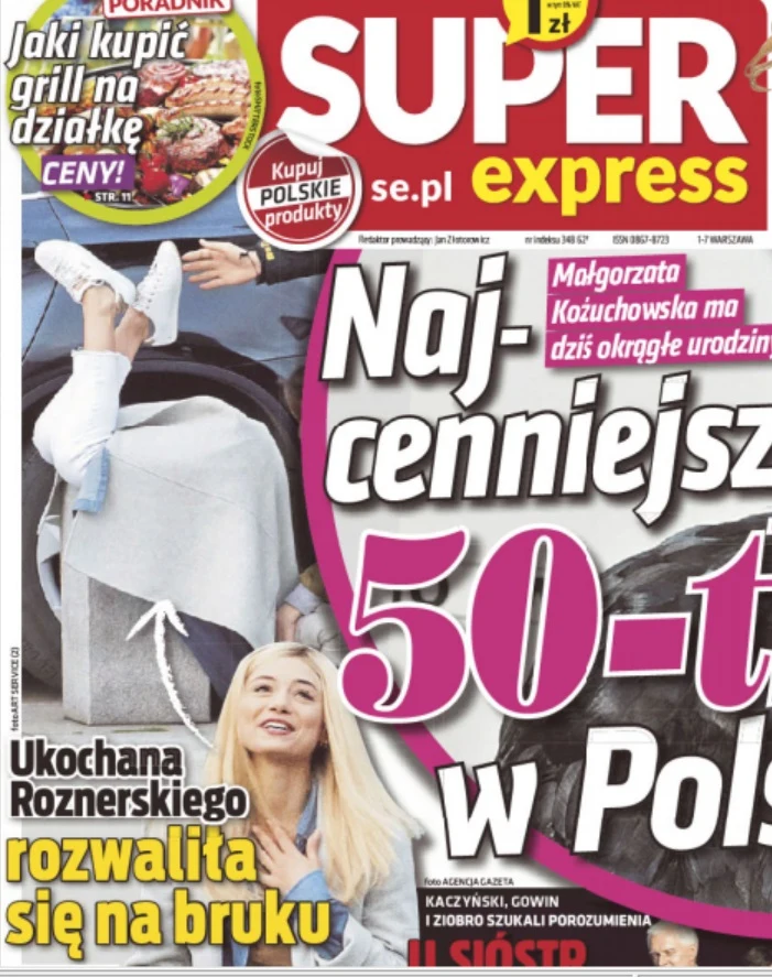 Upadek Kalskiej na okładce najnowszego "Super Expressu"