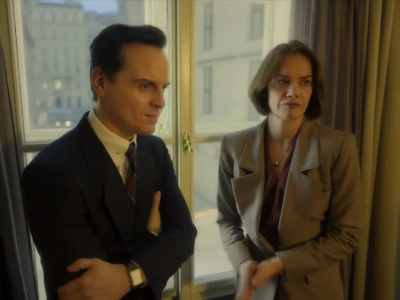 Andrew Scott i Ruth Wilson w filmie "Oslo" Andrew Scott i Ruth Wilson w filmie "Oslo"