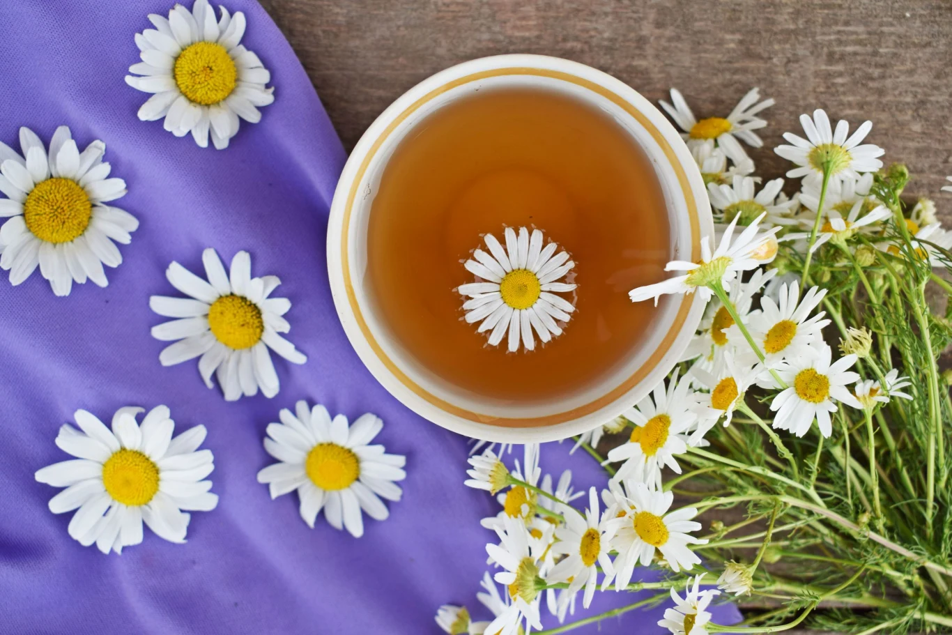 Przygotowanie naparu z rumianku jest bardzo proste. Możesz go pić, albo wykorzystać jako okład i przemywać skórę