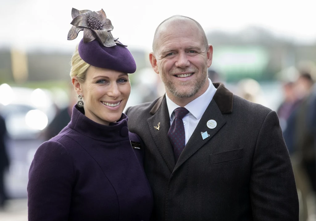 Zara Tindall i Mike Tindall podczas wyścigów konnych Cheltenham 2020