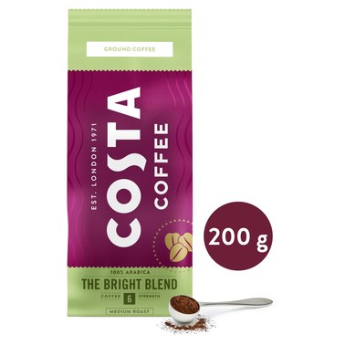COSTA COFFEE Bright Blend Medium Roast Kawa palona mielona 200 g - 2