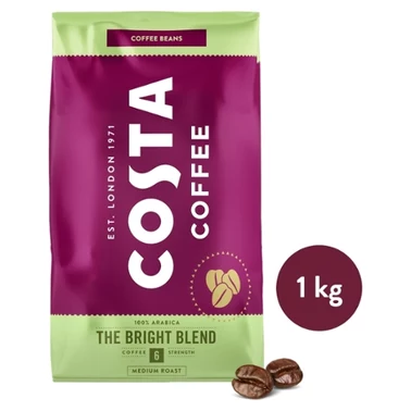 COSTA COFFEE Bright Blend Medium Roast Kawa ziarnista palona 1 kg - 2