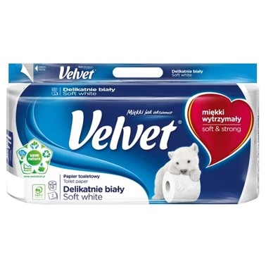 Velvet Delikatnie Biały Papier toaletowy 8 rolek - 6