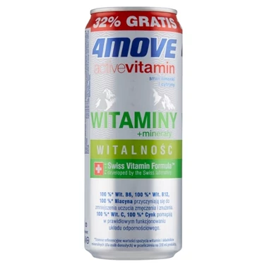 4Move Active Vitamin Gazowany napój smak limonki i cytryny 330 ml - 9