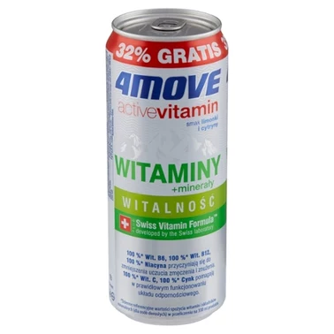 4Move Active Vitamin Gazowany napój smak limonki i cytryny 330 ml - 8