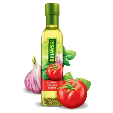 Kujawski Olej rzepakowy z pierwszego tłoczenia z pomidorami czosnkiem i bazylią 250 ml - 0