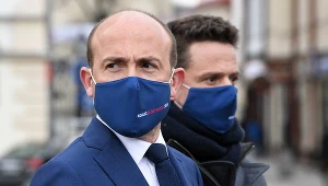 Borys Budka i Rafał Trzaskowski na konferencji