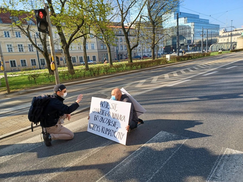 Blokada na al. Solidarności. 