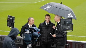 Gary Neville na stadionie w Newcastle