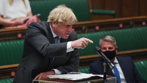 Premier Wielkiej Brytanii Boris Johnson odpowiada na pytania posłów w Izbie Gmin