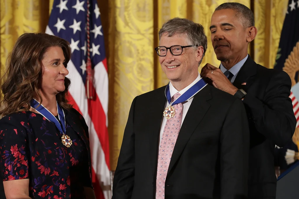 Bill Gates z żoną Bill Gates z żoną