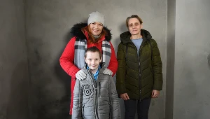 Katarzyna Dowbor i rodzina ze wsi Piaski