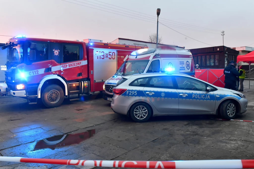 Miejsce śmiertelnego ataku nożem w Brzezinach Miejsce śmiertelnego ataku nożem w Brzezinach