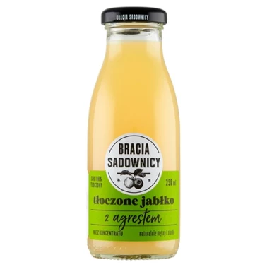 Bracia Sadownicy Sok tłoczone jabłko z agrestem 250 ml - 0