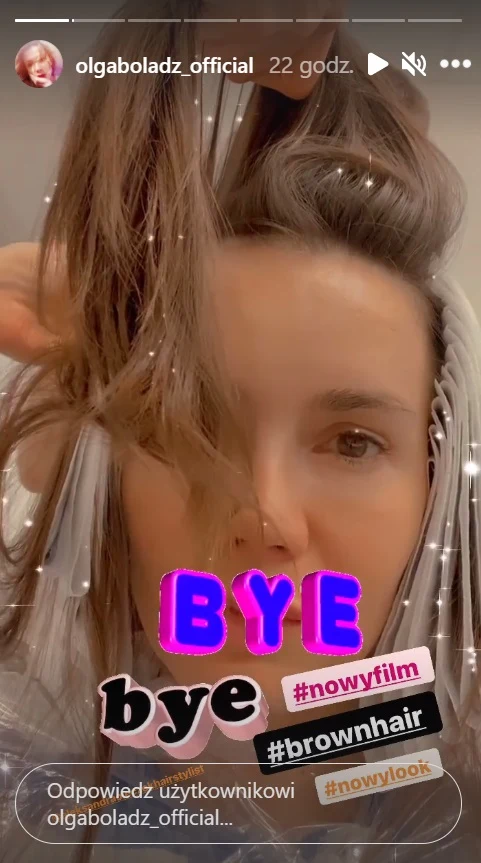 Screenshot z instastory @olgaboladz_official Screenshot z instastory @olgaboladz_official