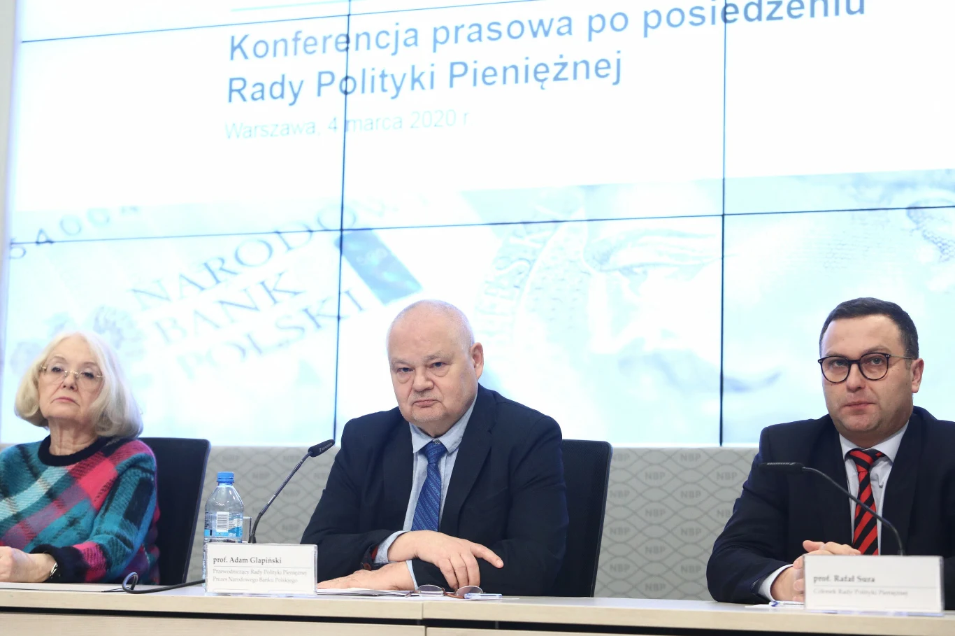 Posiedzenie Rady Polityki Pieniężnej n/z: Grażyna Ancyparowicz, Adam Glapiński, Rafał Sura Posiedzenie Rady Polityki Pieniężnej n/z: Grażyna Ancyparowicz, Adam Glapiński, Rafał Sura
