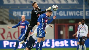 František Plach i Tomáš Huk w meczu Piasta